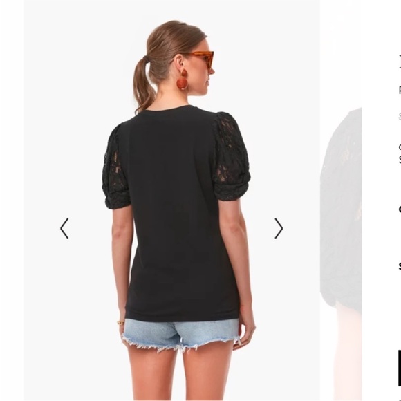 Tuckernuck POMANDER PLACE size L Black Lace Vesty Top - Picture 3 of 11